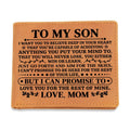 To My Son Promise (Black) – Leather Wallet