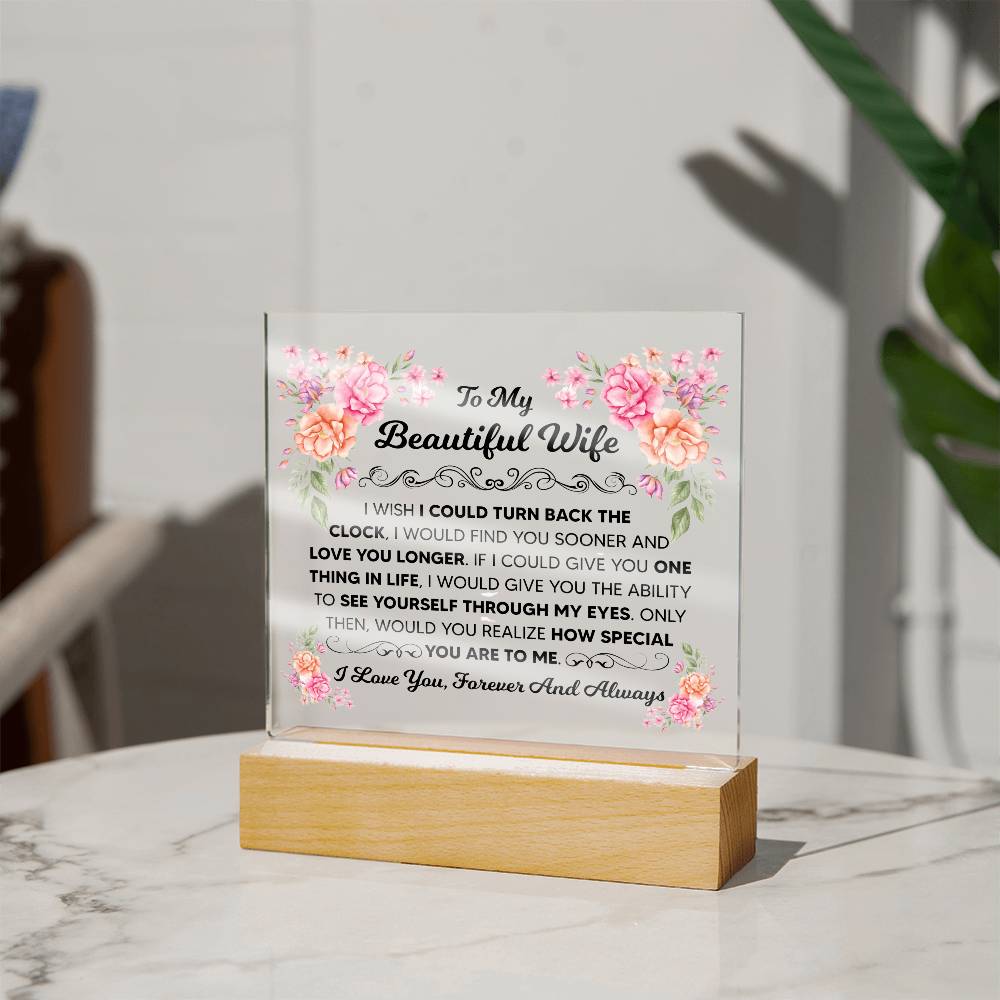To My Beautiful Wife – Acrylic Square