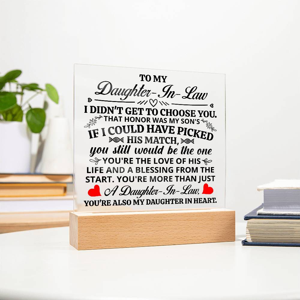 To My Daughter-in-Law Honor – Acrylic Square