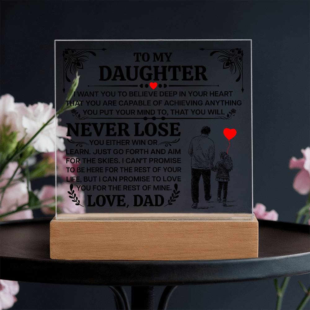 To My Daughter Promise – Acrylic Square